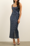 Claudia Fish-net Midi Dress - Midnight Sequin