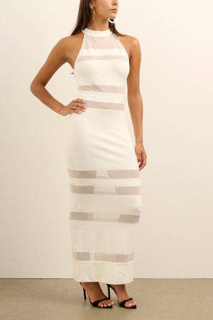 Demi Spliced Maxi - White