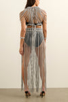 Xena Rope Tassel Skirt and Top, Grey