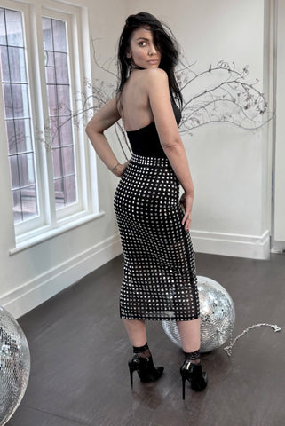 Claudia Fish-net Midi Skirt