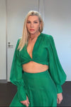 Claudia Fish-net Turtle Neck - Midnight Sequin