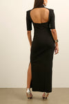 Kimi Structured Maxi Dress - Black