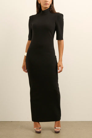 Kimi Structured Maxi Dress - Black