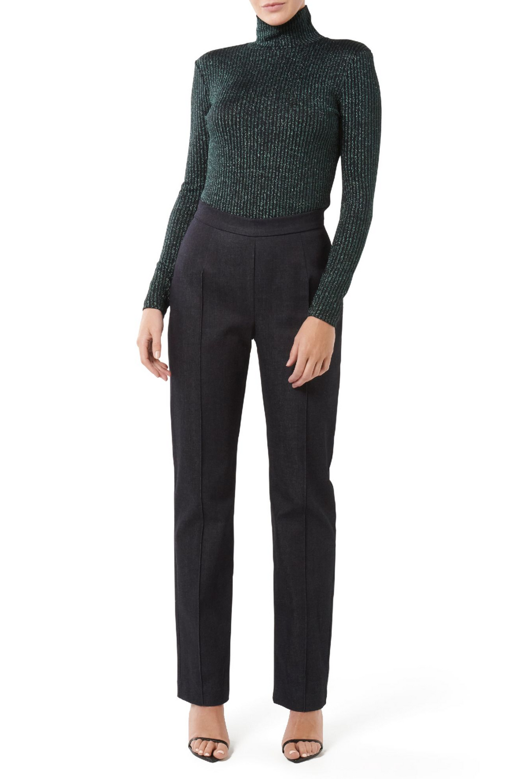 Dima High Neck Knit - Forest Green