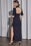 Kimi Structured Maxi Dress - Black