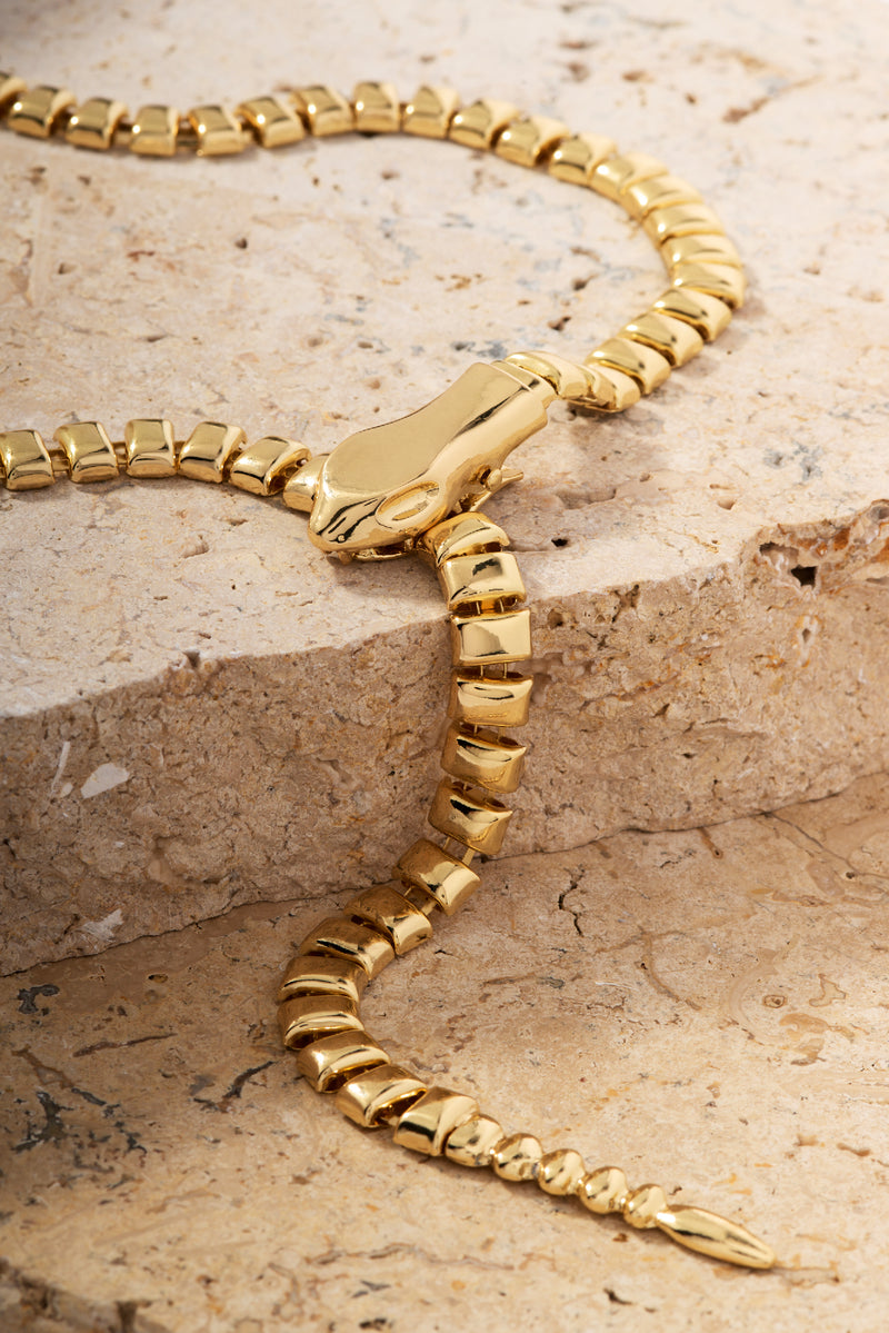 KOKO Geometric Snack Necklace-GOLD