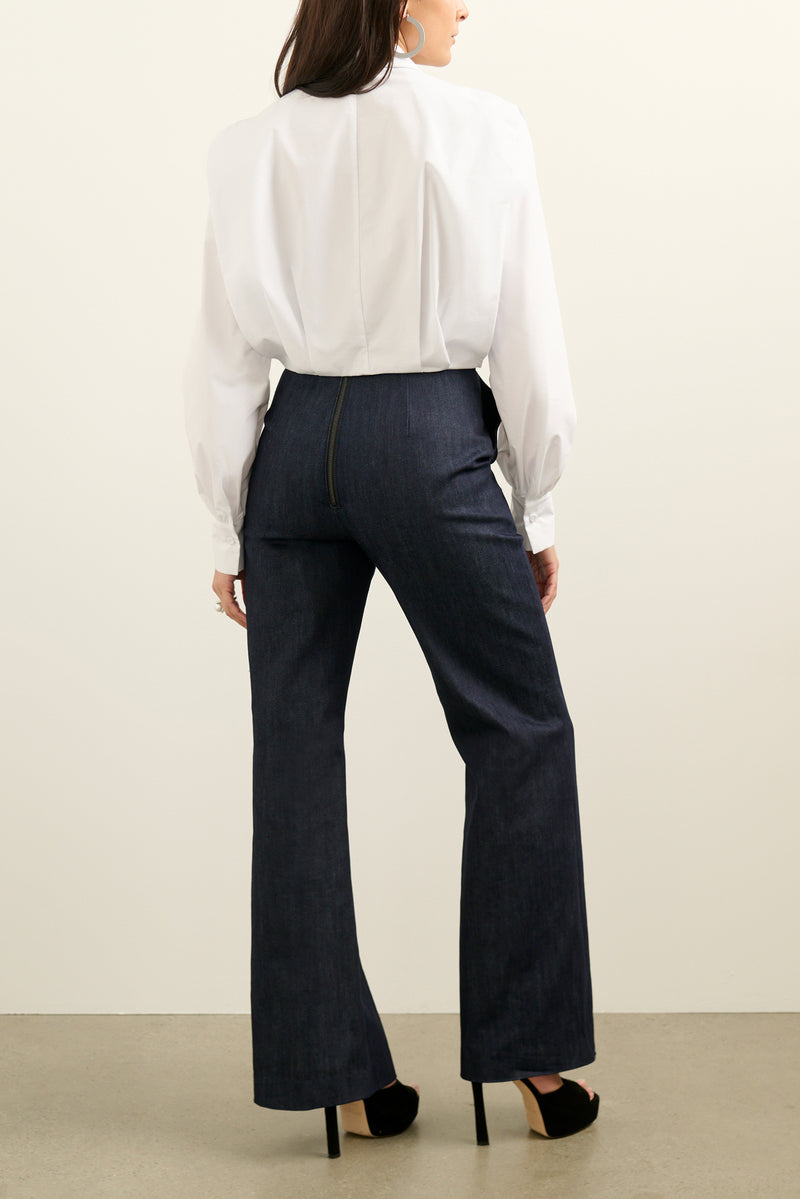 Helena Crop Shirt - White