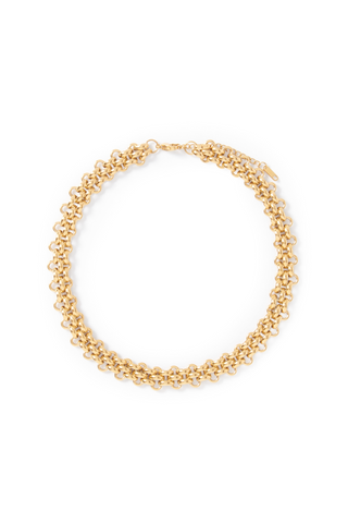 Fishbone Crystal Drop Earring - Gold