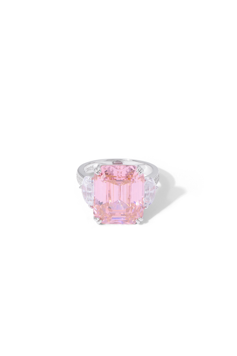 Pink Premium 5A CZ Ring