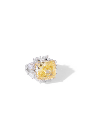 Citrine Yellow Premium 5A CZ Ring