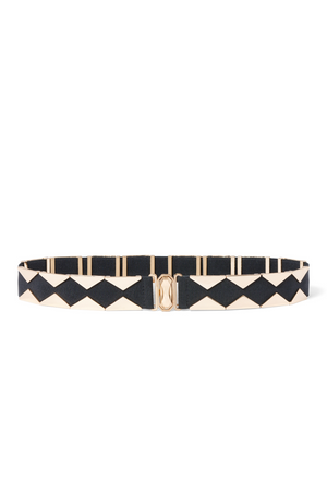 Floating diamond stretch belt