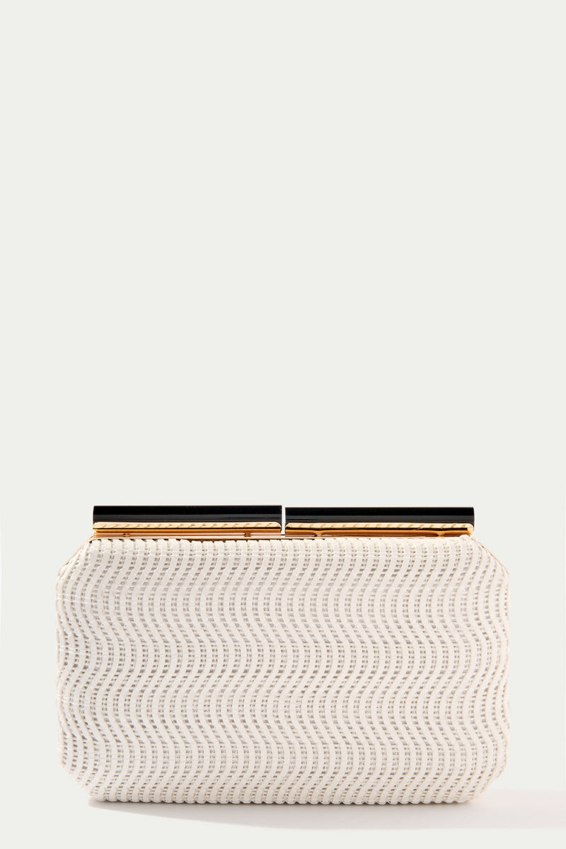 KOKO Woven Clutch-WHITE