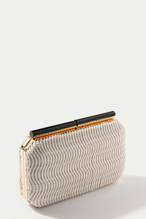 KOKO Woven Clutch-WHITE