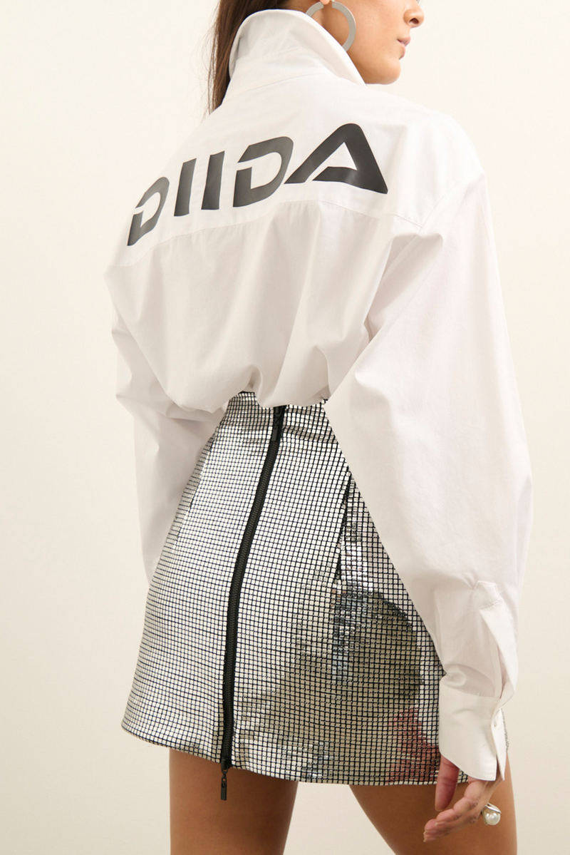 Studio 54 Mini Skirt - Silver