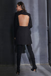 The Heidi Cut-Out Blazer Dress - Black