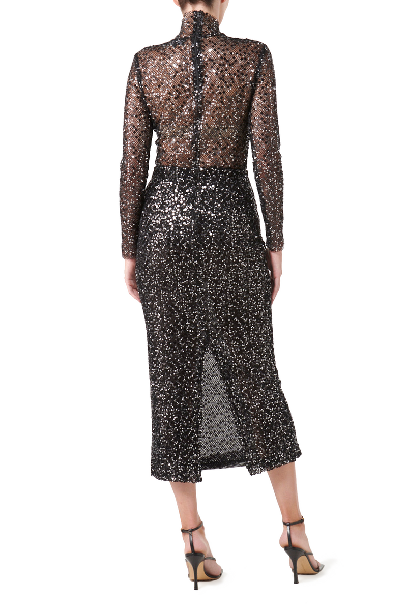 Claudia Fish-net Midi Skirt