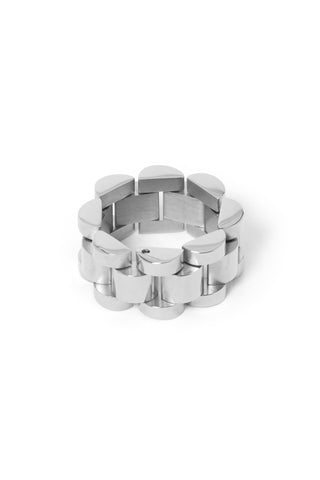 Koko Geometric Clutch - Silver