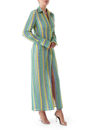 Lara Button Through Midi Dress - Crochet