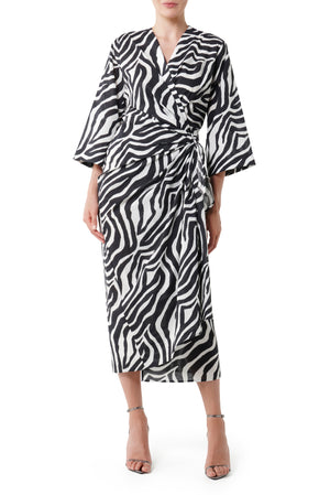 Lola Kimono Midi Dress - Print