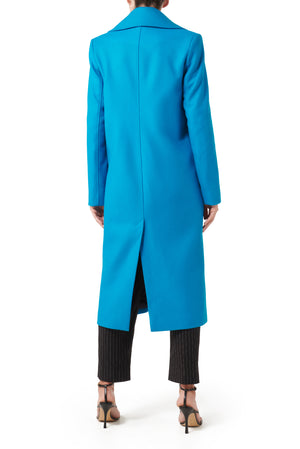 Carla  Overcoat - Turquoise