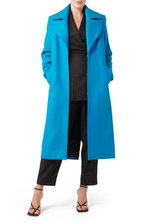 Carla  Overcoat - Turquoise