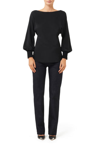 Linda Asymmetric Shirt - Black